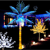 Metallrahmen Baum Palme/Kokosnussstamm LED-Beleuchtung 6m Künstliche Pflanze Weihnachtsdekoration Baumlicht