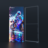 HAWK Rak Lightbox Kain Modular Berdiri Sendiri Bentuk Persegi Panjang 4000 Lumens LED Rangka Aluminium Ukuran Dapat Disesuaikan Pameran Dagang Belanja