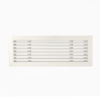 Grille de ventilation décorative en aluminium à longueur réglable, à simple couche, pour sortie d'air conditionné central