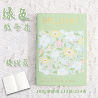 Diario de Tapa Dura con Diseño Floral Vintage - 120 Hojas, Cuaderno en Blanco con Encuadernación Cosida con Hilo, Personalizable, con Patrón Bonito, Papel de Regalo para la Escuela