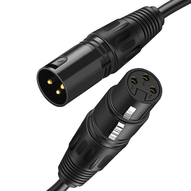OEM High End Microphone Speaker System Radio Station 3 PIN Connector XLR Audio Jack Male to XLR Female DMX Cable