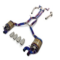 Expédition rapide Catback d'échappement pour BENZ AMG W204 C63 V8 2008-2014 Silencieux Valve Télécommande Catback Embouts d'échappement