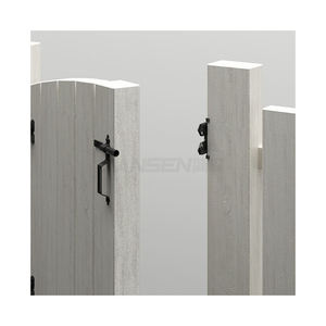 2 Pair of 8'' Wood Gate <strong>Hinges</strong>, Latch, <strong>Handle</strong> <strong>and</strong> 24'' Drop Rod - Double Fence Gate Hardware Kit - Product Image 2