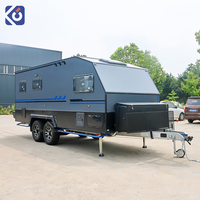 CAMPTRL Camping-car de luxe pour 4 à 6 personnes, avec douche et cuisine, en acier et aluminium, pour 4 familles, remorque de camping pour les voyages
