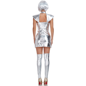 <span class=keywords><strong>Disfraz</strong></span> de <span class=keywords><strong>astronauta</strong></span> sexy para mujer, <span class=keywords><strong>disfraz</strong></span> de Halloween de plata para adultos, para el 2017 - Product Image 6