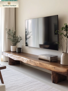 Meuble <span class=keywords><strong>TV</strong></span> moderne en bois massif, style luxe léger, pour salon, <span class=keywords><strong>petit</strong></span> appartement, avec rangement et <span class=keywords><strong>banc</strong></span> - Product Image 6