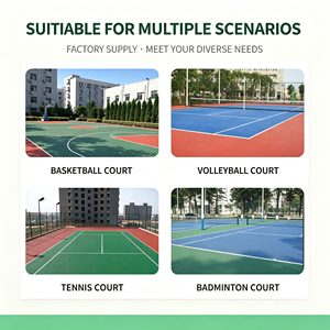 Dalles de sol en PVC antidérapantes, absorbant les chocs, écologiques, pour intérieur et extérieur, tapis de pickleball, multisports, bleu, rose, gris, violet - Product Image 5