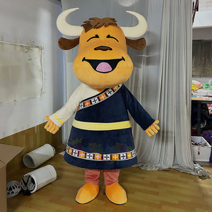 Godimento personalizzabile a tema tibetano <span class=keywords><strong>Yak</strong></span> professionale evento promozionale Costume da mascotte ordine minimo pezzo Unisex adulto - Product Image 1