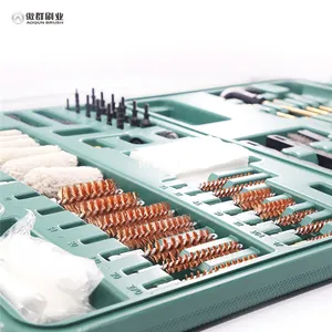 Hot Sale Outdoor .22.27.30.357.38 9mm.40.45 Calibers Bronze Bore Brushes Universal Gun Cleaning Kit With Rod