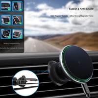 Nouveau chargeur de voiture sans fil magnétique, port Type-C, sortie maximale 15W, charge rapide, support pour smartphones, voitures, motos