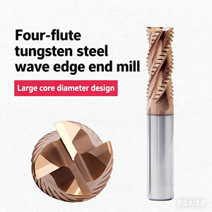 Tungsten <strong>Carbide</strong> Rough <strong>End</strong> <strong>Mill</strong> Coated 4-Flute HRC55 1-20mm Milling Cutter for CNC Machines OUMEIA Brand ODM/OEM - Product Image 2