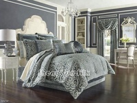 Ensemble de housse de couette 100% soie, couleur unie, satin tissé, literie 4 pièces, 300TC, linge de lit personnalisé pour la maison