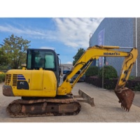 Excavadora de cadenas hidráulica Komatsu PC56-7 usada de primera calidad, 5.3 toneladas, calidad original, 36.5kW, cucharón de 0.23m, peso operativo de 5.6 toneladas