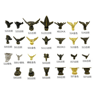 Zinc Alloy Furniture Legs Chinese Style Decorative Corner Brackets Heavy Duty Table Base Support Retro Design Multiple Sizes - Product Image 3