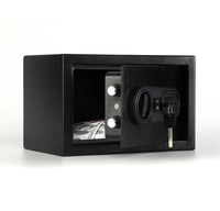 Caja de Seguridad con Teclado Retroiluminado LED |   Funciona con batería de 9V |   Caja Fuerte Antirrobo para el Hogar, Oficina, Hotel, Efectivo, Joyas, Documentos