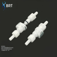 Raccords de tuyauterie en plastique BRT, filetage mâle 3/8, raccords à barbillon pour tuyau d'air, connecteurs rapides stériles sans raccord pour circulation d'eau