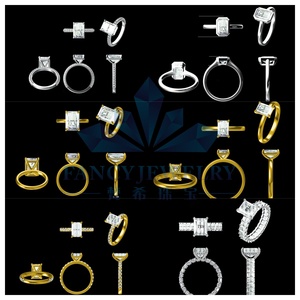 Оптовые кольца с бриллиантами 10К, 14К, 18К VVS VS1, обручальные, женские, выращенные в лаборатории, с сертификатом IGI, огранка «радиант» и «овал», золотое ювелирное изделие - Product Image 5