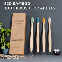 Brosse à dents en bambou 100% naturel, biodégradable, douce, en bois, avec poils en nylon, taille et couleur personnalisées, pour adultes, jetable, pour la maison et les voyages