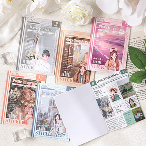 <span class=keywords><strong>10</strong></span> feuilles par paquet, série « Les pensées <span class=keywords><strong>d</strong></span>'une fille », <span class=keywords><strong>d</strong></span>écorations de fond pour scrapbooking rétro et collages - Product Image 1