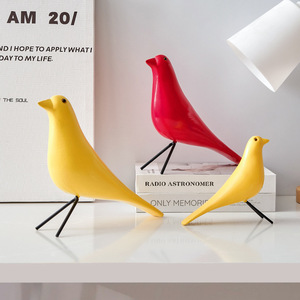 Figura de pájaro de madera moderna, 19cm de longitud, decoración realista de animales para sala de estar, hogar, tienda, exhibición - Product Image 3
