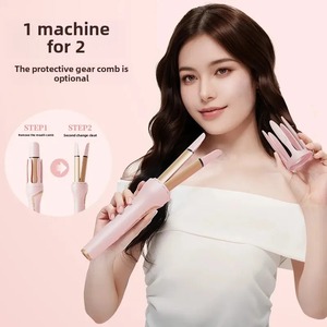 Rizador de pelo de iones negativos automático, ondulador de pelo eléctrico de onda grande, alisador sin daños y rizador, herramienta de salón combinada - Product Image 2