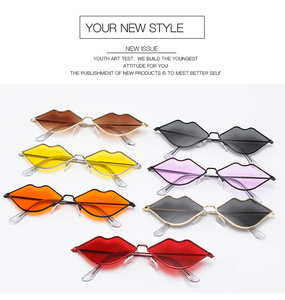 2020 de moda transparente marco <span class=keywords><strong>mujeres</strong></span> de labio forma Retro Sexy beso gafas de sol UV400 - Product Image 6