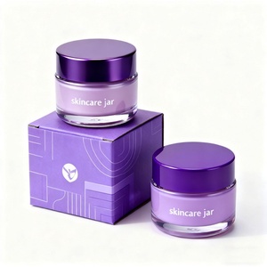 30g 50g Eco-Friendly Clear Glass Cream <b>Jars</b> with Custom <b>Label</b> Luxury Skincare Packaging for Eye Cream - Product Image 3