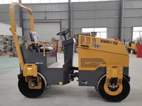 Nouvelle marque chinoise, compacteur à double tambour de 1,7 tonne, profondeur de compactage élevée, rouleau compresseur routier XMR170 avec moteur diesel