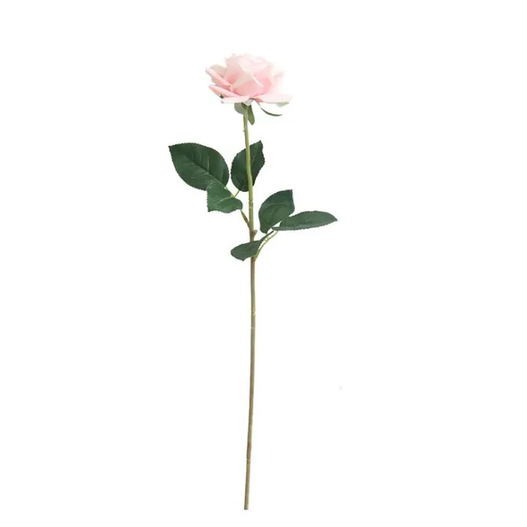 Flores artificiales de látex para decoración del hogar, rosas artificiales de seda al tacto Real, venta al por mayor, baratas