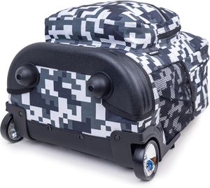Sac à dos à roulettes camouflage pour enfants, pour fille et garçon, avec roues, pour l'école, les voyages, sac en polyester sans fermeture, sac d'étude à l'étranger - Product Image 6