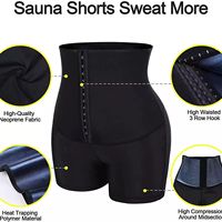 Shorts d'entraînement élastiques taille haute personnalisés pour femmes, Leggings sculptants effet sauna pour le yoga à domicile et la perte de poids