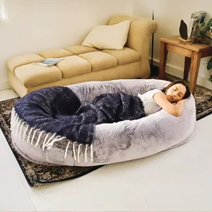 New Luxury High Quality Hot Sales Washable Sleep Tight Ultra Large Giant Memory Foam Human Dog Bed