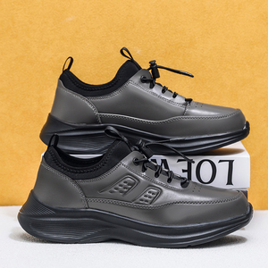 Nouvelles Chaussures de Marche et de Course Confortables en Cuir pour Hommes, Grandes Tailles US 15 16 EU 49 50, Baskets Sportives Décontractées à Lacets Rapides pour Usage Quotidien - Product Image 3