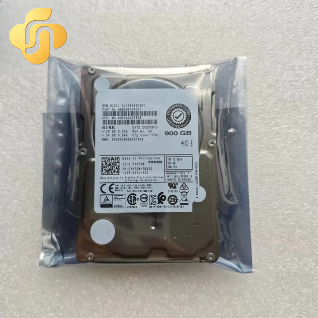 0YKT0W 900GB 15K SAS 12Gbps Enterprise 2.5" HDD Server Hard Drive AL14SXB90ENY with Caddy