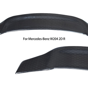 For C-Class W204 C204 Coupe 2Door R Style Honeycomb Carbon Fiber Rear Spoiler Trunk Wing 2007-2014 - Product Image 3