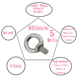 Vente en gros label privé din444 inconel 625 718 800h gr2 gr5 <span class=keywords><strong>boulon</strong></span> à <span class=keywords><strong>oeil</strong></span> en titane avec goupille - Product Image 6