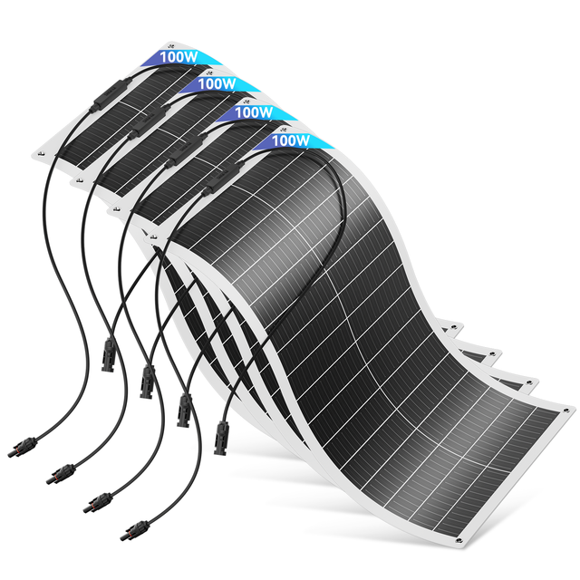 100w 150w 200W High Quality Rollable PV Solar Panel Monocrystalline Silicon Thin Film Flexible Solar Panel for RV Boats Marine