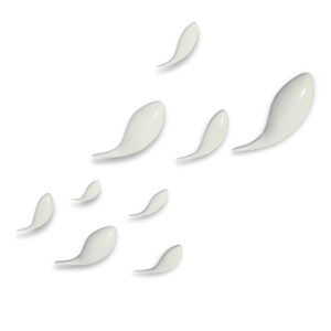 Resin Fish Pendant Abstract Bird Wall Art Home Decoration Modern Sculpture Irregular Shape White Resin Craft - Product Image 5