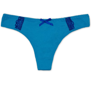 Bikini <span class=keywords><strong>Tanga</strong></span> Femme Sexy en Pur Coton à Bas Prix avec Grand Papillon - Product Image 3