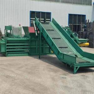 木材おがくずプレスCE証明書高品質最高価格スケール計量水平袋詰めベーラー - Product Image 6