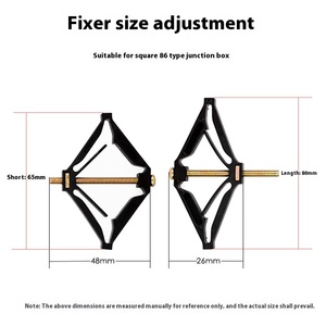 Loại 86 Hình Kim Cương chuyển đổi ổ cắm cơ sở Hộp sửa chữa Kit dropshipping hộp dây hỗ trợ thanh phân phối điện thiết bị - Product Image 2