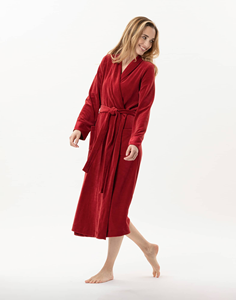 Kimono largo de terciopelo de lujo directo de fábrica para mujer, ropa de dormir lisa de gran tamaño, albornoz maduro, lana de moda para otoño - Product Image 4