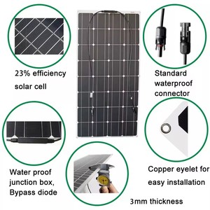 Panel Solar Monocristalino Flexible de 200W, Impermeable y Delgado, de ETFE, Portátil y Personalizado JCNS para Autocaravanas - Product Image 2