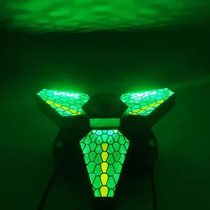 2022 Qixin 3x60W strobe üçgen retro sonsuz dönen akçaağaç yaprağı üçgen led aydınlatma mantis sahne ışığı