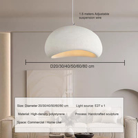 Luminaire Suspendu Wabi Sabi Créatif Design Nordique, Abat-Jour Décoratif pour Plafonniers de Salle à Manger, Bar et Restaurant