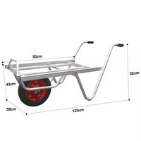 Chariot à une roue personnalisable en acier/métal, plateforme de transport pour outils, usage domestique et agricole, stockage, support OEM