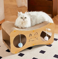 Lit-griffoir pour chat en carton ondulé double couche transfrontalier 2-en-1, très grande villa pour chat, résistant à l'usure et anti-déchirure