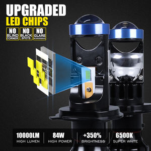 Mini projecteur LED H11 H7 H4 80W 6500K, ampoule LED H4 pour <span class=keywords><strong>moto</strong></span>, projecteur de phare LED H4, ampoule LED H4 pour automobile - Product Image 2