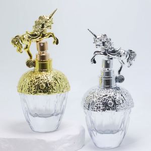 Wholesale Luxury Ladies Perfume Glass Bottles Fragrance Unique Shape 50ml 80ml Hot Stamping Pump Sprayer - Product Image 5