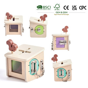 Nuevo Juguete Educativo Montessori 19-24, Caja <span class=keywords><strong>de</strong></span> <span class=keywords><strong>Madera</strong></span> Resistente con Diseño <span class=keywords><strong>de</strong></span> Ardilla, Juguete <span class=keywords><strong>de</strong></span> Bloqueo Montessori para Niños Pequeños, Desarrollo <span class=keywords><strong>de</strong></span> Motricidad Fina - Product Image 1